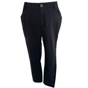 Rag & Bone Black Cropped Straight Leg Pants Size 29 High Rise 100% Cotton